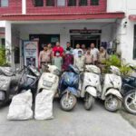 वाहन चोरी की घटनाओ को अंजाम देने वाले 3 शातिर वाहन चोरों को दून पुलिस ने किया गिरफ्तार, चोरी के 8 दोपहिया वाहन एवं चोरी की 2 एक्टिवा के पार्ट्स हुए बरामद